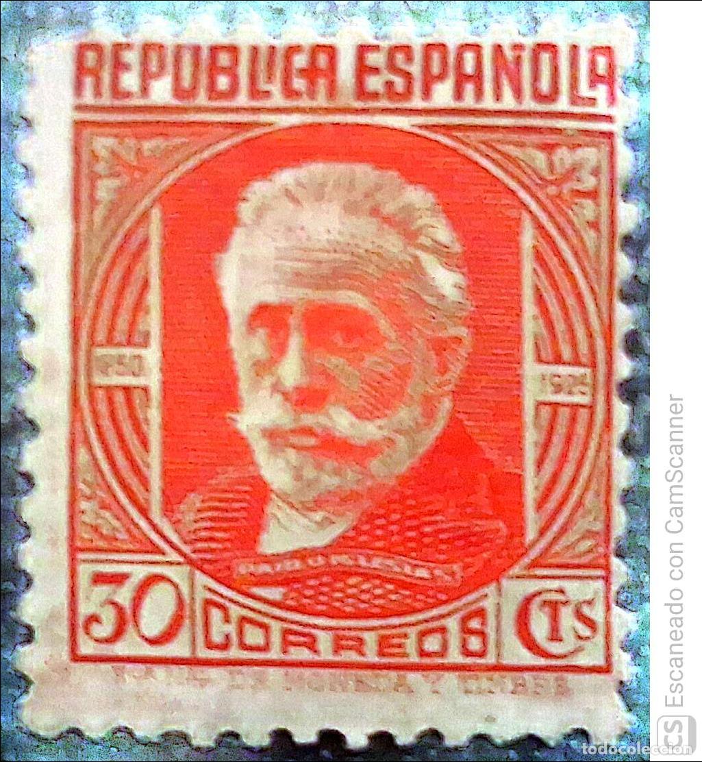 Sellos: Espa&ntilde;a. 734 Pablo Iglesias. 1936. Sellos nuevos y numeraci&oacute;n Edifil.