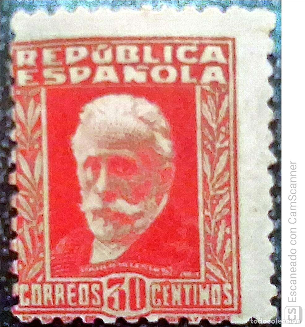 Sellos: Espa&ntilde;a. 659 Pablo Iglesias. 1931. Sellos nuevos y numeraci&oacute;n Edifil.