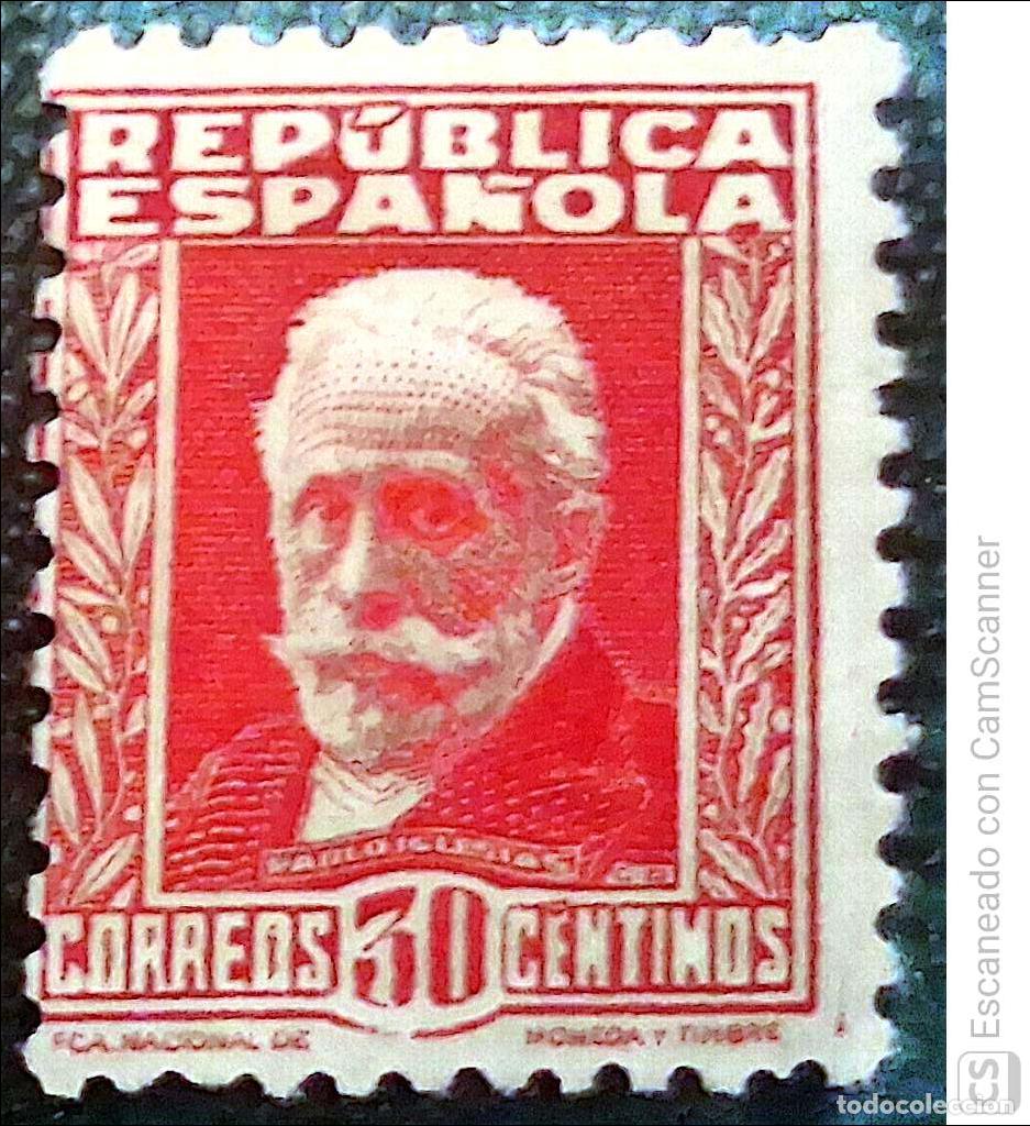 Sellos: Espa&ntilde;a. 659 Pablo Iglesias. 1931. Sellos nuevos y numeraci&oacute;n Edifil.