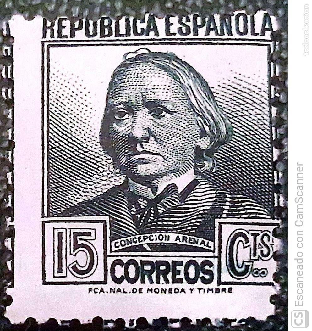 Sellos: Espa&ntilde;a. 683 Concepci&oacute;n Arenal. 1935. Sellos nuevos y numeraci&oacute;n Edifil.