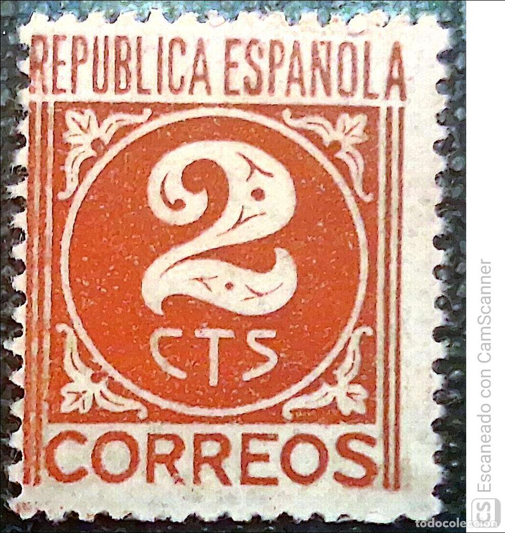 Sellos: Espa&ntilde;a. 731 Cifras. 1936. Sellos nuevos y numeraci&oacute;n Edifil.