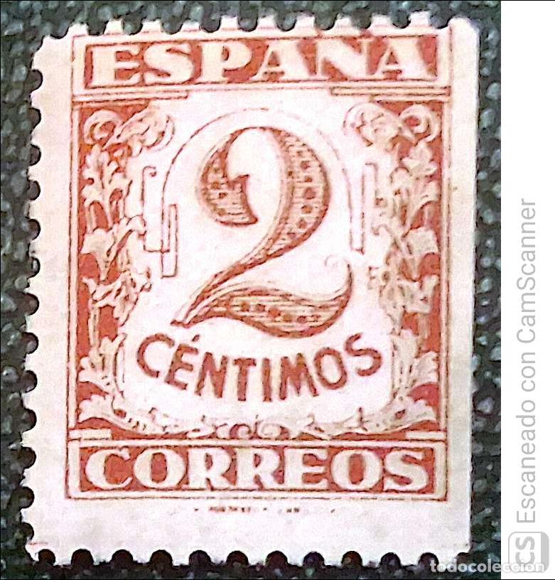 Sellos: Espa&ntilde;a. 803 Junta de Defensa Nacional: Cifras. 1937. Sellos nuevos y numeraci&oacute;n Edifil.