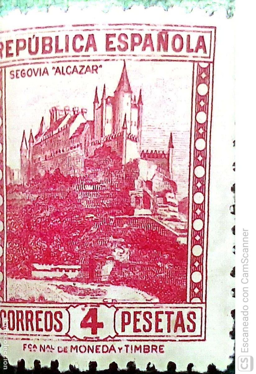Sellos: Espa&ntilde;a. 674 Monumentos: Alc&aacute;zar de Segovia. 1932. Sellos nuevos y numeraci&oacute;n Edifil.