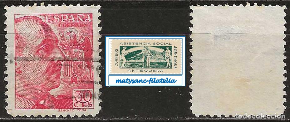 Briefmarken: ESPA&Ntilde;A 1939. EDIFIL 869. VALOR DE 30 C &rdquo;GENERAL FRANCO&rdquo;. USADO.