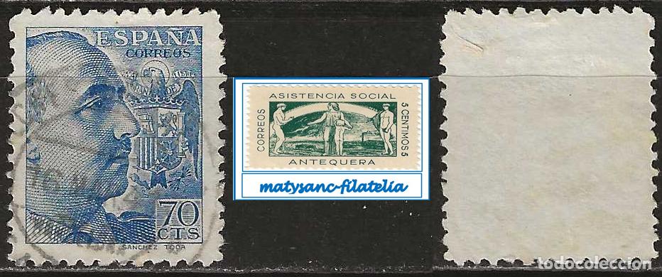 Francobolli: ESPA&Ntilde;A 1939. EDIFIL 874. VALOR DE 70 C &rdquo;GENERAL FRANCO&rdquo;. USADO.