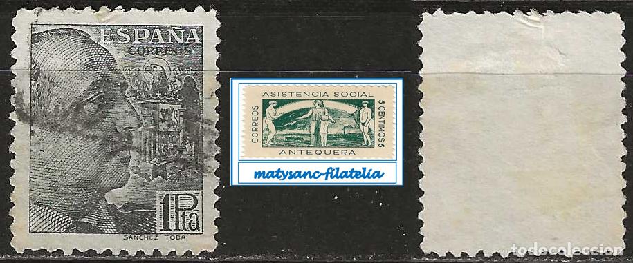 Francobolli: ESPA&Ntilde;A 1939. EDIFIL 875. VALOR DE 1 P &rdquo;GENERAL FRANCO&rdquo;. USADO.