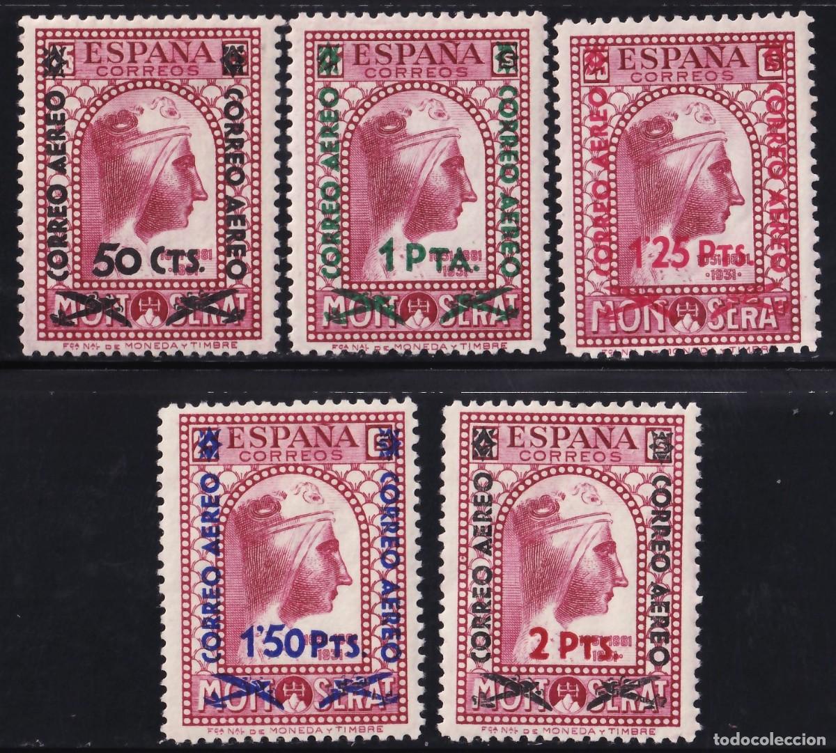 Sellos: ESPA&Ntilde;A, 1938 EDIFIL N&ordm; 782 / 786 /*/, Correo A&eacute;reo, [BIEN CENTRADOS.]