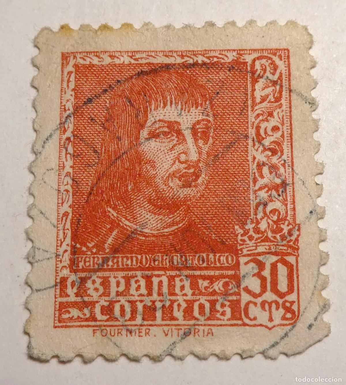 Sellos: Sello Postal de 30 c&eacute;ntimos 1938, Fernando el Cat&oacute;lico