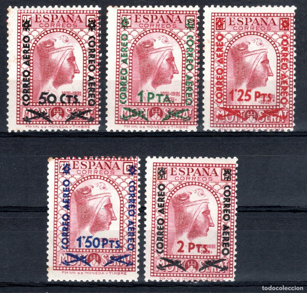 Sellos: EDIFIL 782-786 MONTSERRAT. HAB. CORREO A&Eacute;REO 1936. VALOR CAT&Aacute;LOGO: 185 &euro;. MNH ** (SALIDA: 0,01 &euro;)