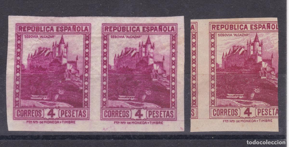 Sellos: AA10-Rep&uacute;blica el Alcazar Segovia Edifil 674s Sin Dentar