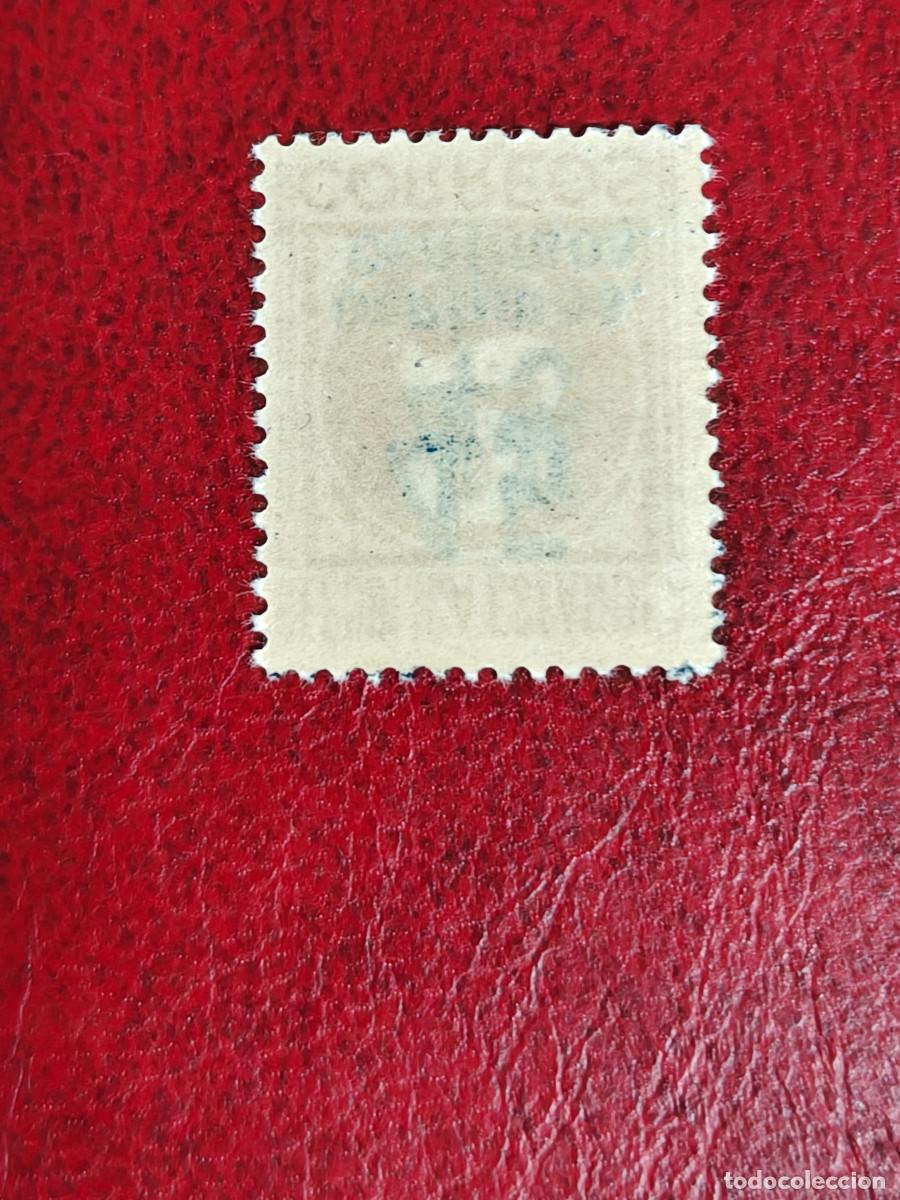 Sellos: ESPA&Ntilde;A SELLOS Edifil 744 Sobrecarga Color NEGRO MUY RARO sellos Nuevos** Marquilla Autentico