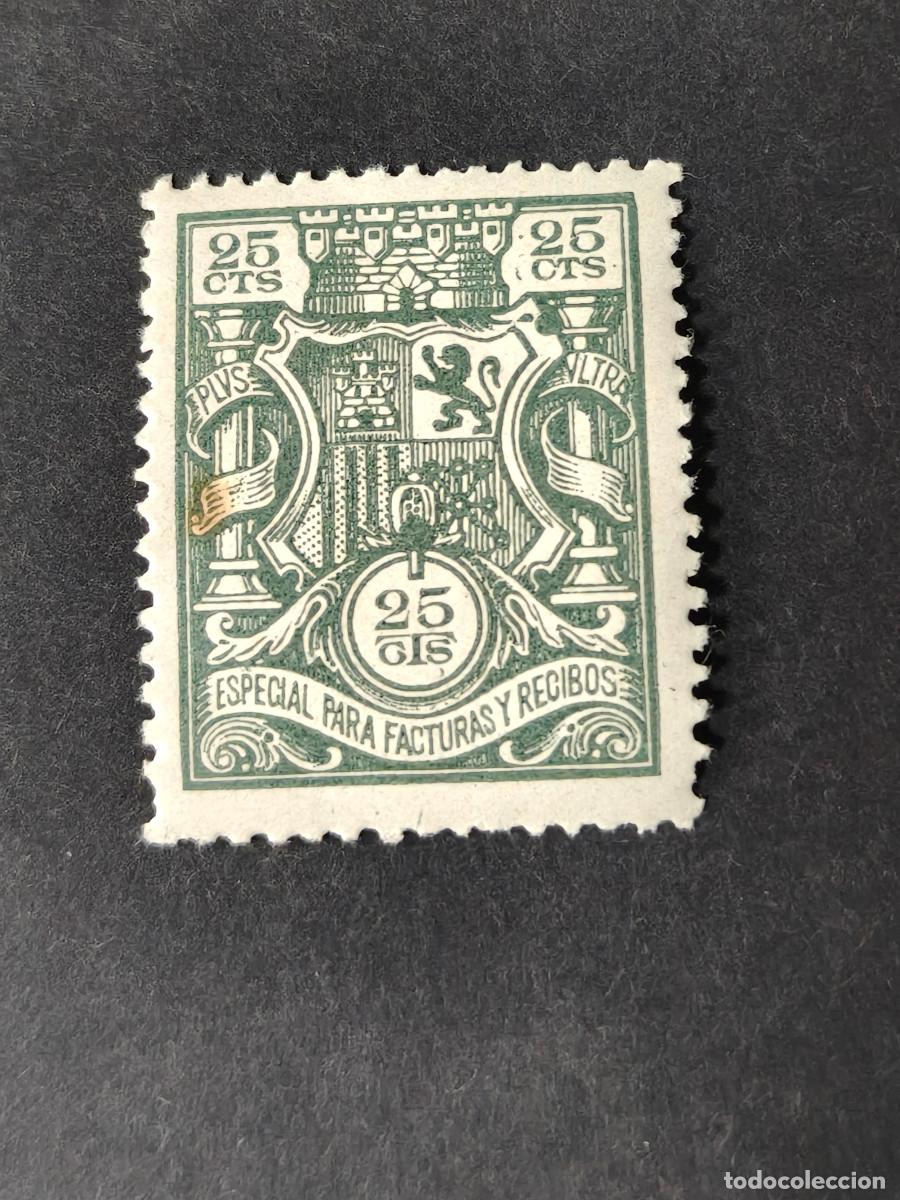 Sellos: Espa&ntilde;a sello 25 cts 1932 especial para facturas y recibos edifil 24 nuevo* sombras