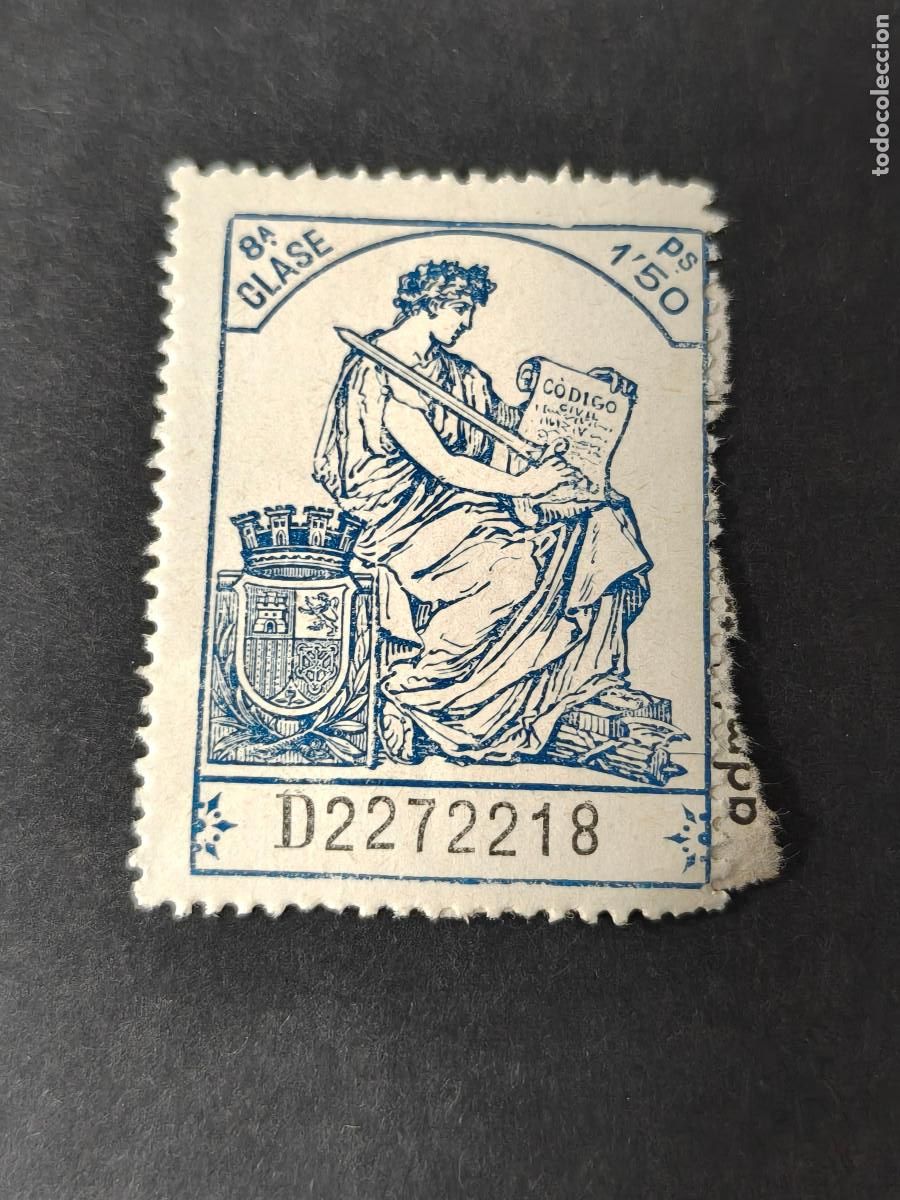 Sellos: Espa&ntilde;a sellos republica 1.50 ptas 1932 timbre especial polizas para documentos edifil 627 usado