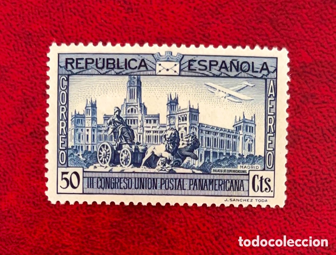 Sellos: Bonito sello Segunda Rep&uacute;blica Fuente Cibeles 1931