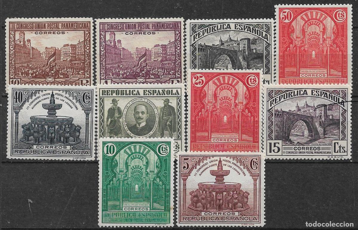 Sellos: 1931 Uni&oacute;n Panamericana, EDIFIL n&ordm; 604 a 613 * completa
