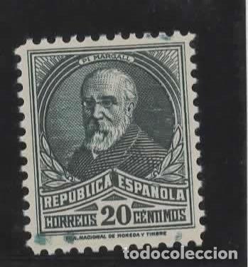 Sellos: SEGUNDA REPUBLICA PI I MARGALL 20 CTS CAMBIO COLOR VERDE OSCURO EN VEZ DE VIOLETA