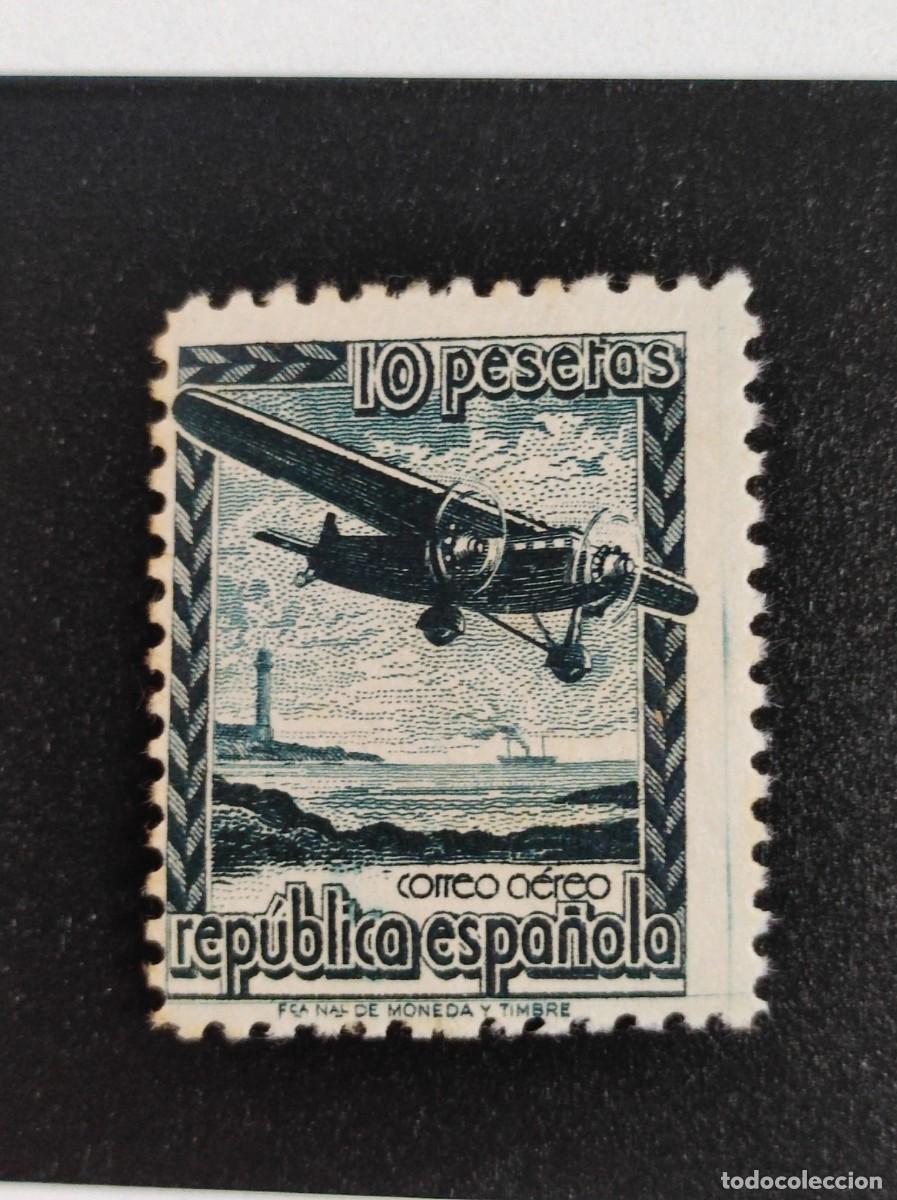 Sellos: ESPA&Ntilde;A . E- NE. 38 NUEVO sin CHARNELA . AVION EN VUELO .1939. 838