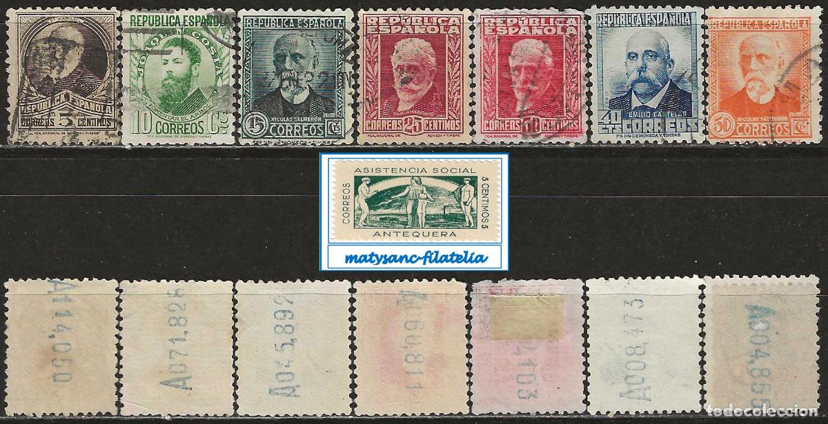 Stamps: ESPA&Ntilde;A 1931-1932. EDIFIL 655/661. SERIE COMPLETA &rdquo;PERSONAJES&rdquo;. USADO. L1