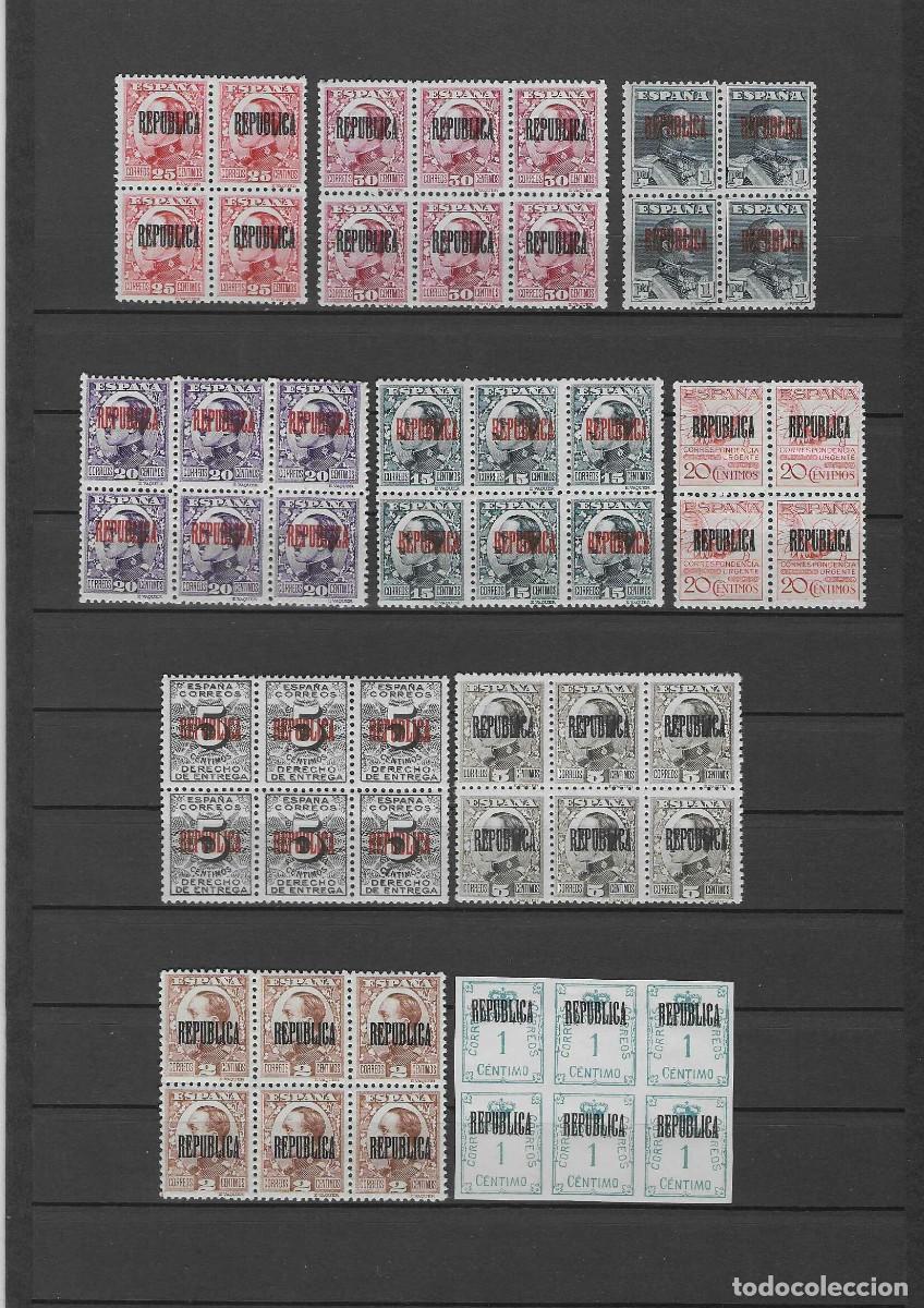 Sellos: EMISIONES LOCALES REPUBLICANAS. BARCELONA 1931 (10 VALORES EN B/4 Y B/6). V. CAT. ESP. 146 &euro;. MNH **