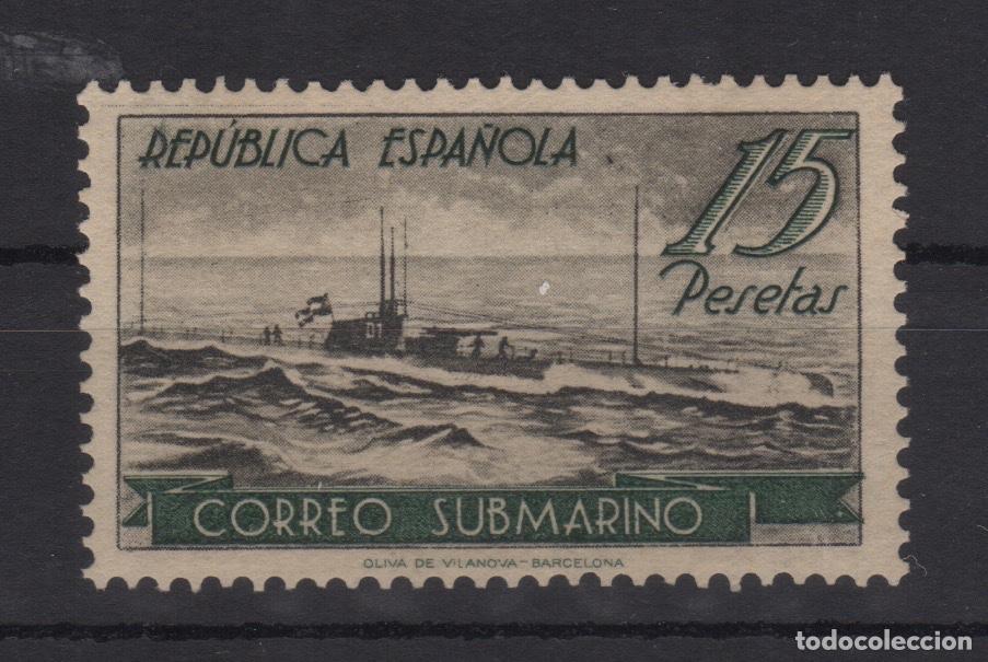 Sellos: 1938 Sello serie correo submarino Edifil 780** Valor Catalogo 720&euro;