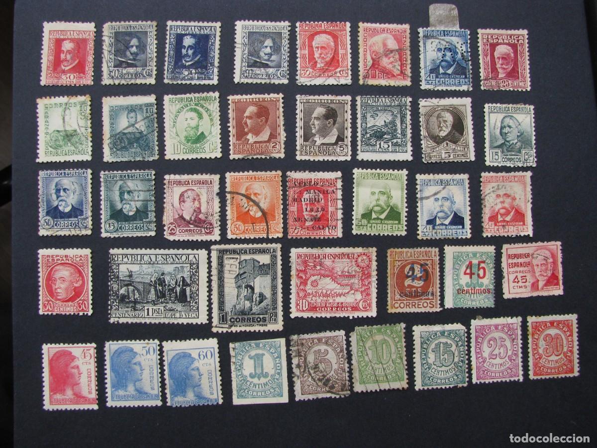 Sellos: LOTE DE SELLOS DE LA II REPUBLICA ESPA&Ntilde;OLA. 1936-1939.