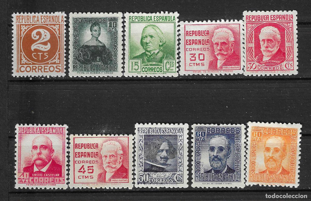 Sellos: 1936 PERSONAJES EDIFIL 731/0** SIN FIJASELLOS