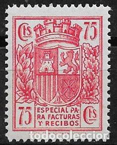 Sellos: FISCALES 1937 Timbre para Facturas y Recibos ALLEMANY n&ordm; 34 * *
