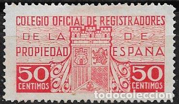 Sellos: FISCALES 1934 Colegio Oficial de Registradores de la Propiedad, ALLEMANY n&ordm; 2 (*)