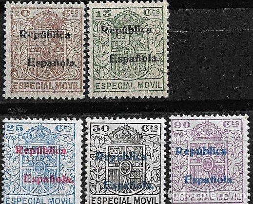 Sellos: FISCALES, 1931 Timbre Especial M&oacute;vil, ALEMANY n&ordm; 29 a 34 * * sin 31