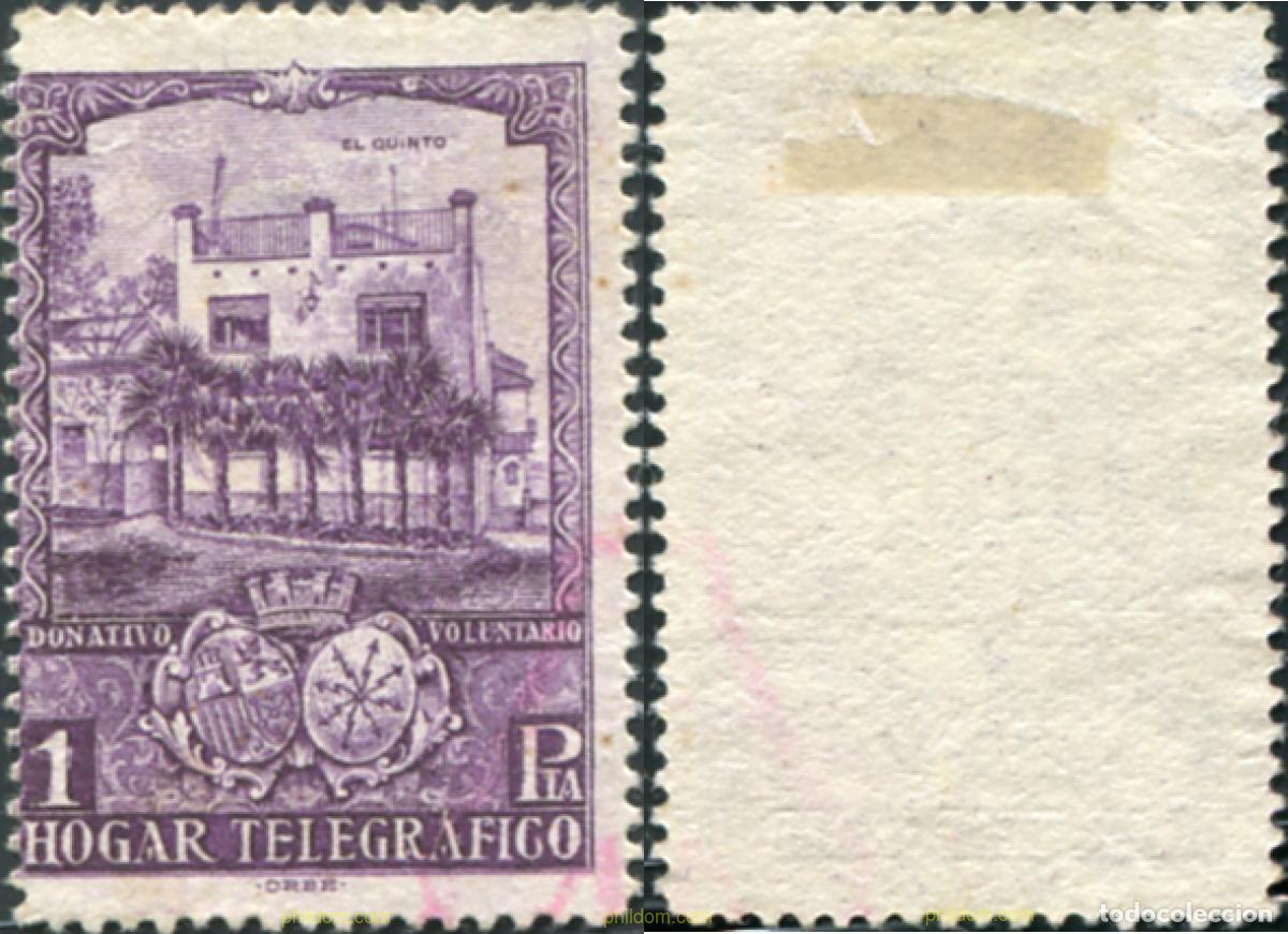 Sellos: 794277 HINGED ESPA&Ntilde;A 1937 HOGAR TELEGRAFICO