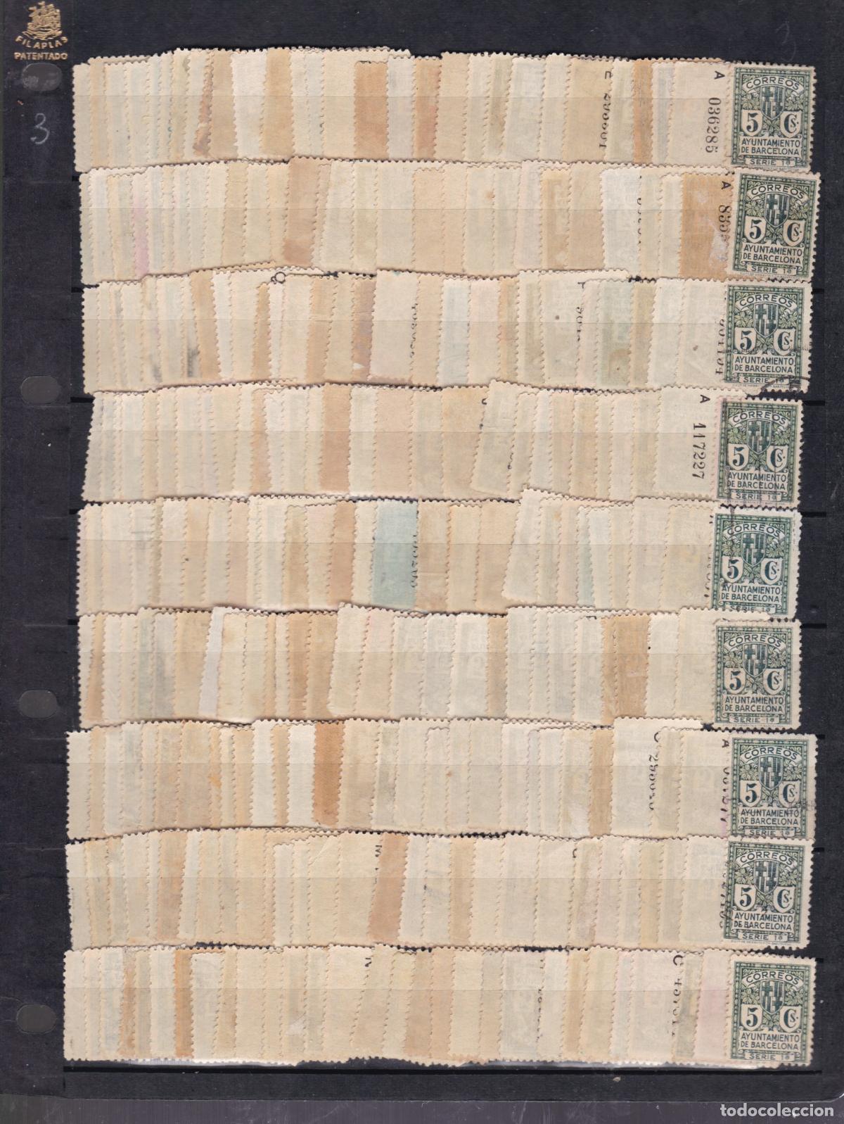 Sellos: FC-270-Ayuntamiento BARCELONA Edifil 9 x 9 SERIES COMPLETAS de la A a la Z (y sin Letra)