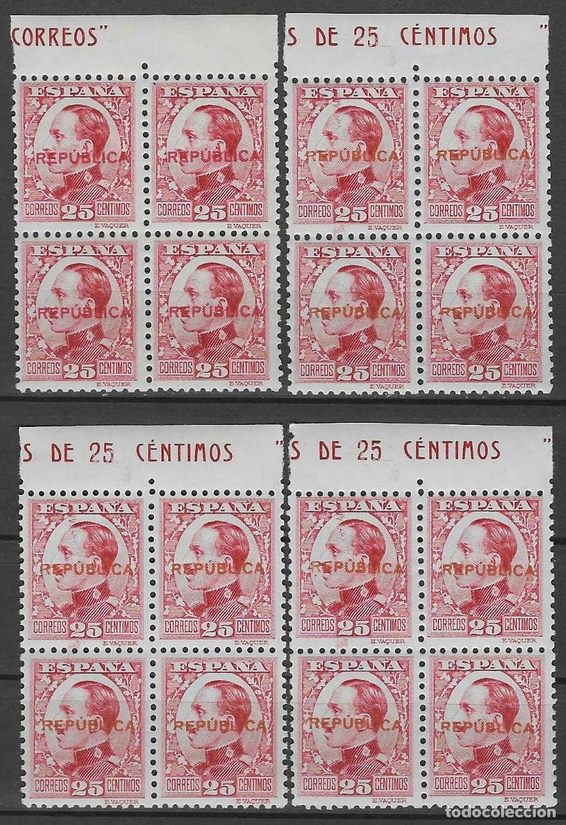 Sellos: EMISIONES LOCALES REPUBLICANAS. ALMER&Iacute;A 1931 (2 B/4) (7HCC SOBRECARGA ROJA) C. ESP.: 1.600 &euro;. MNH **