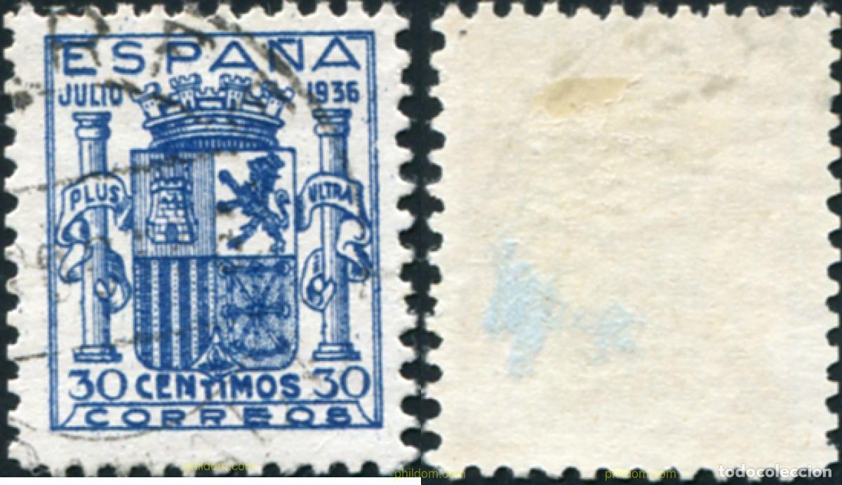 Sellos: 210840 USED ESPA&Ntilde;A 1936 ESCUDO DE ESPA&Ntilde;A