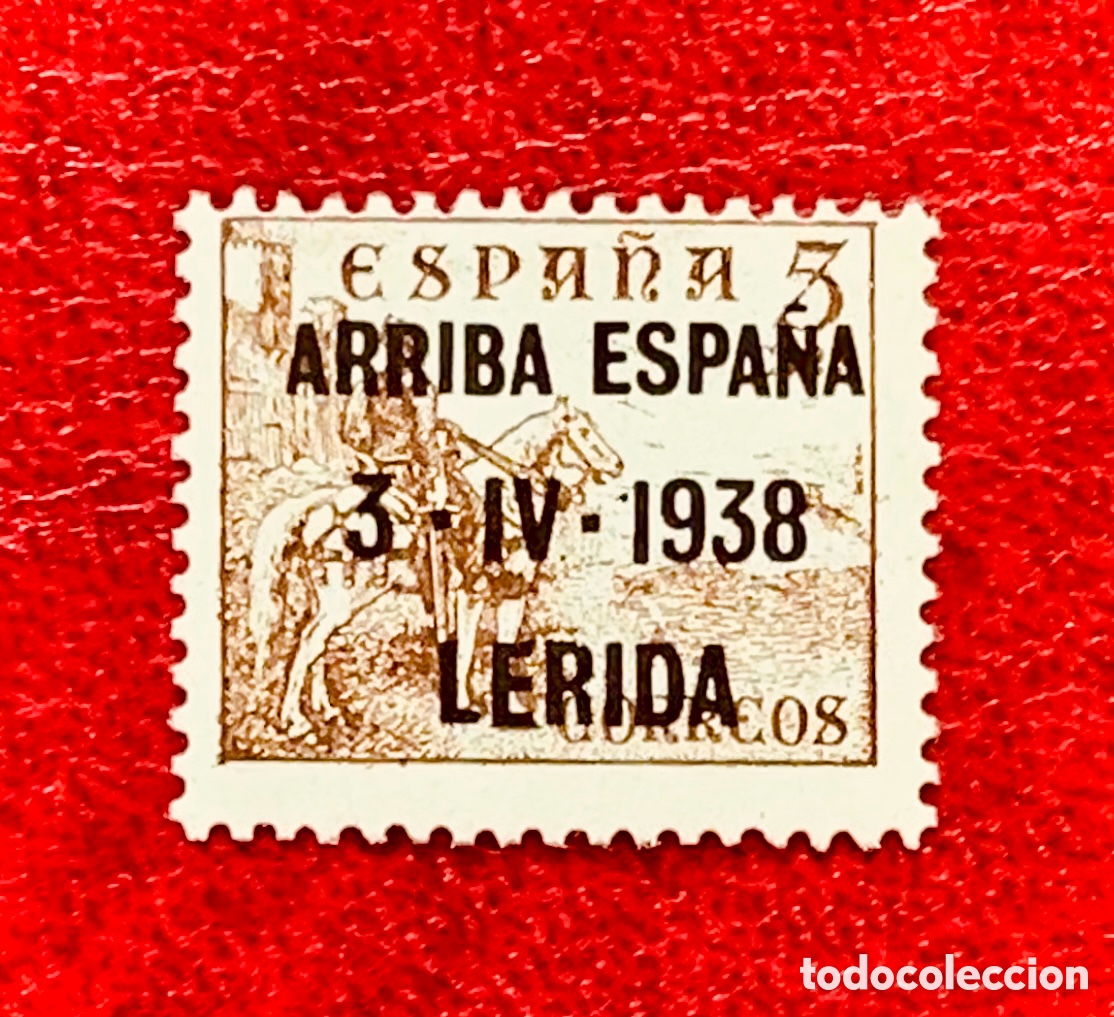 Sellos: Curioso sello Guerra Civil toma de L&eacute;rida 1938