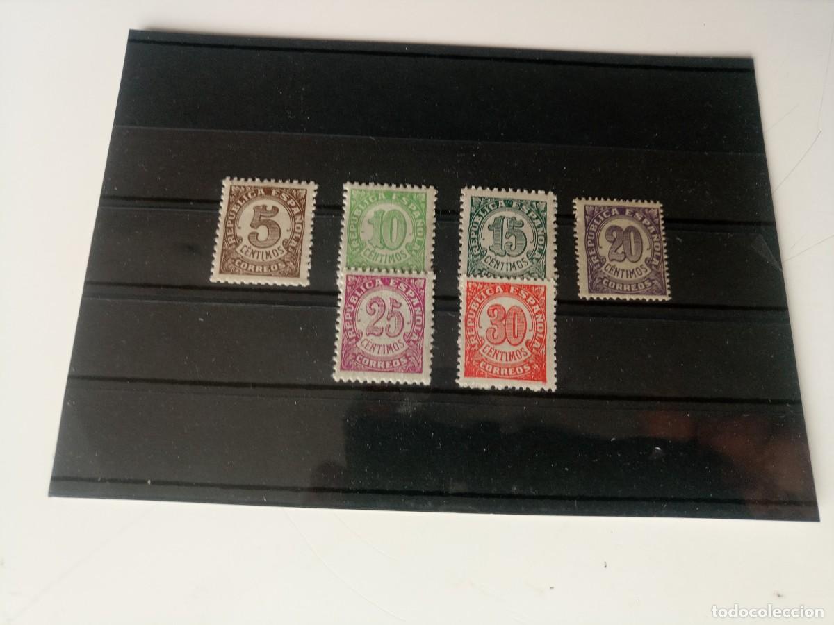 Sellos: Republica Espa&ntilde;ola Serie BIEN CENTRADA del a&ntilde;o 1938 Edifil 745/750 En nuevo**