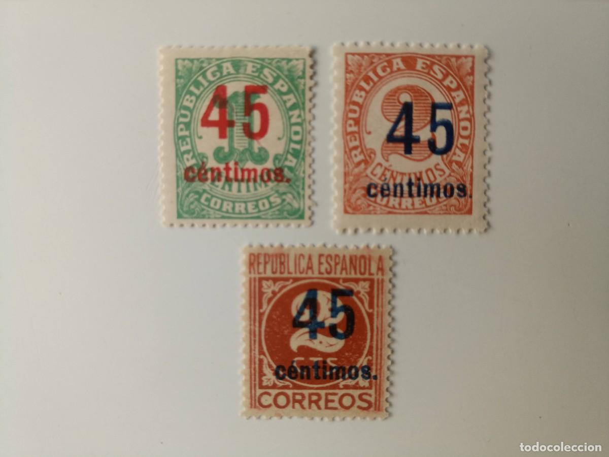 Sellos: Republica Espa&ntilde;ola Serie completa del a&ntilde;o 1938 Edifil 742/744 En nuevo**