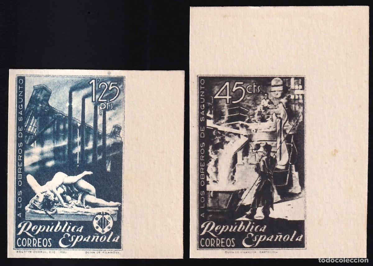 Briefmarken: ESPA&Ntilde;A, 1938 EDIFIL N&ordm; 773pc / 774pc (*), [Papel cart&oacute;n, SIN DENTAR.]