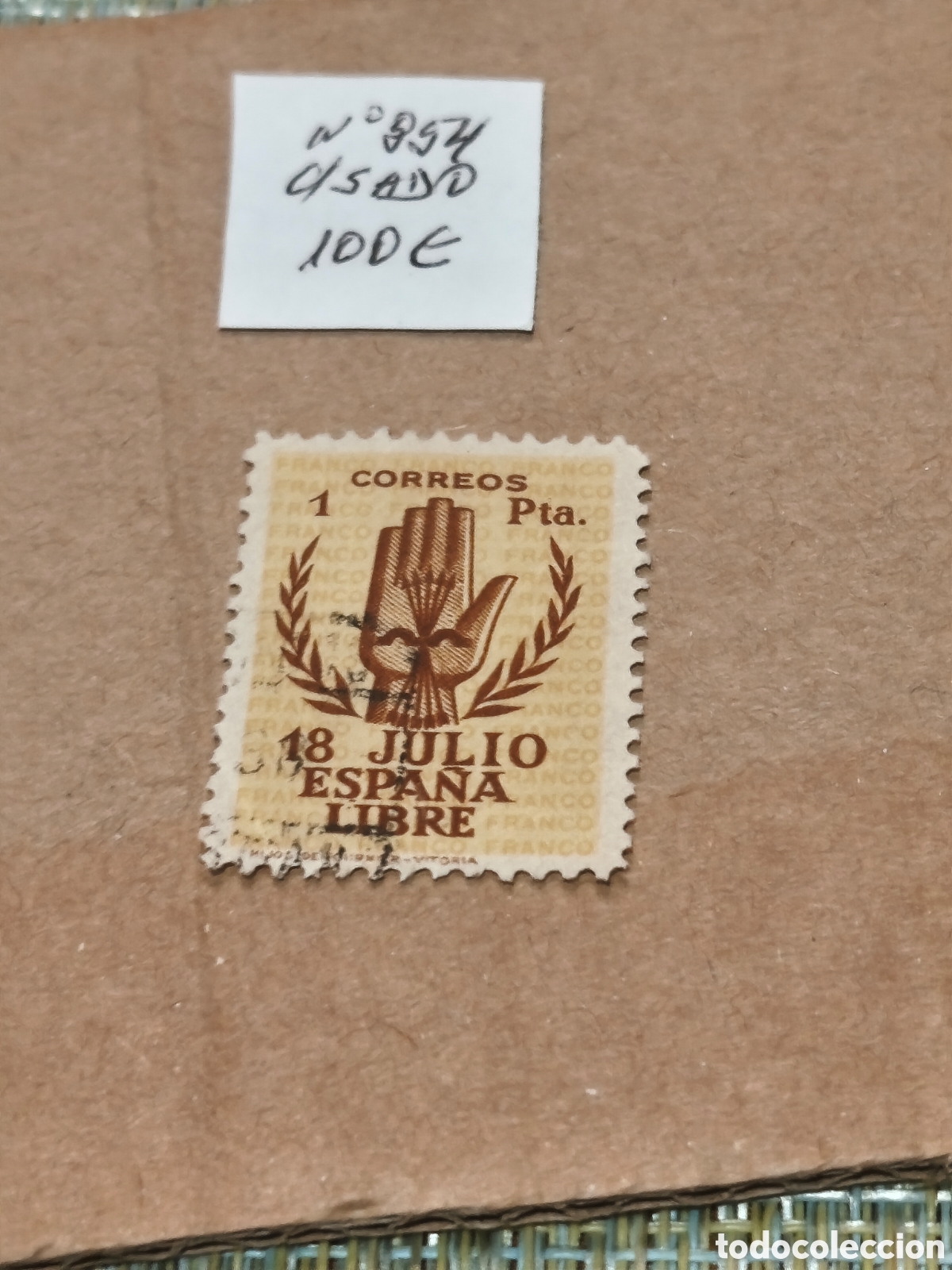 Sellos: Sello clave de la ser&iacute;a n 854 usado lujo serie la mano ver ( 100&euro;)