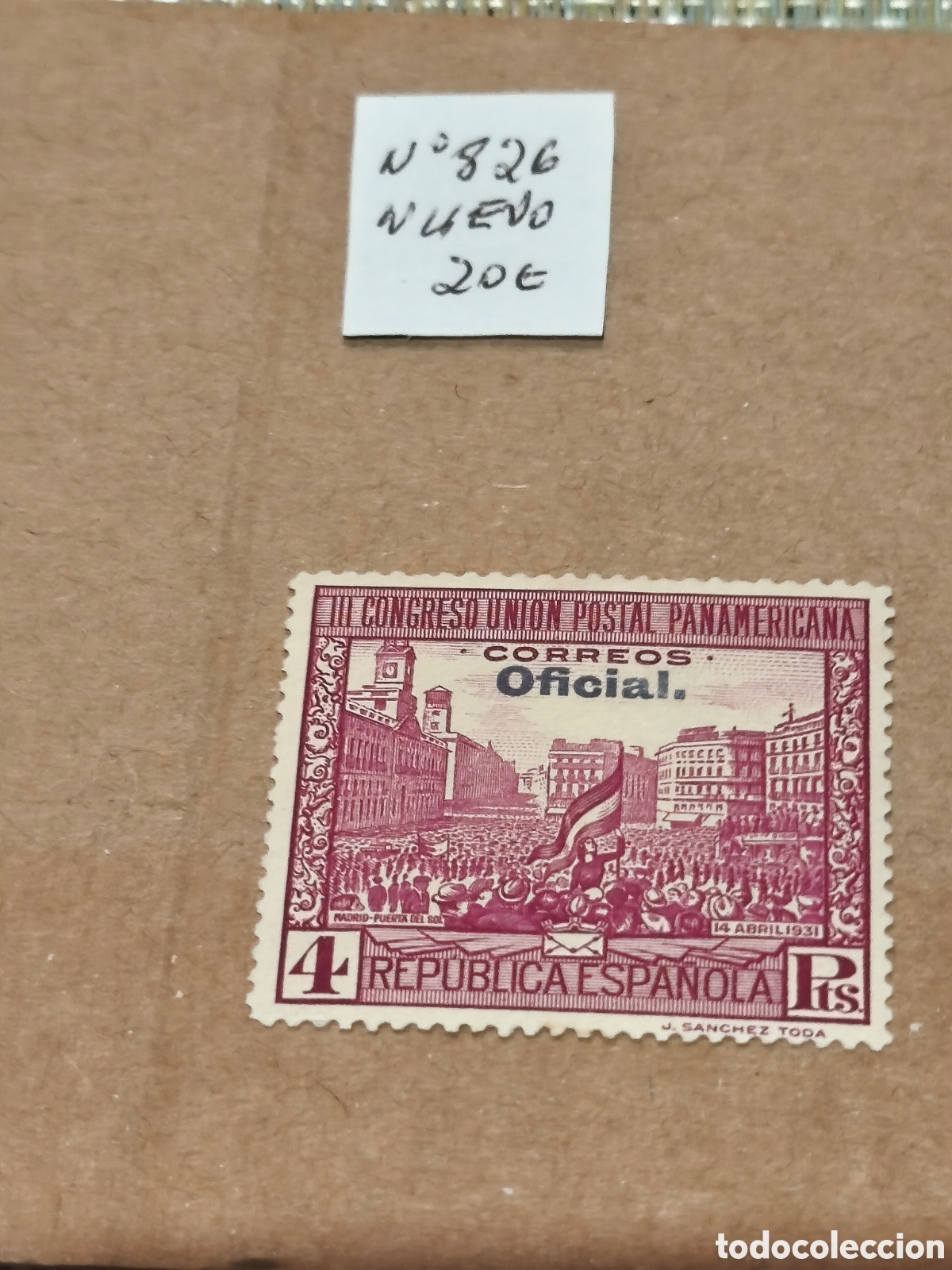 Sellos: Sello de la republica n 628 escaso congreso uni&oacute;n postal oficial 4 PTA nuevo*&rdquo; ber