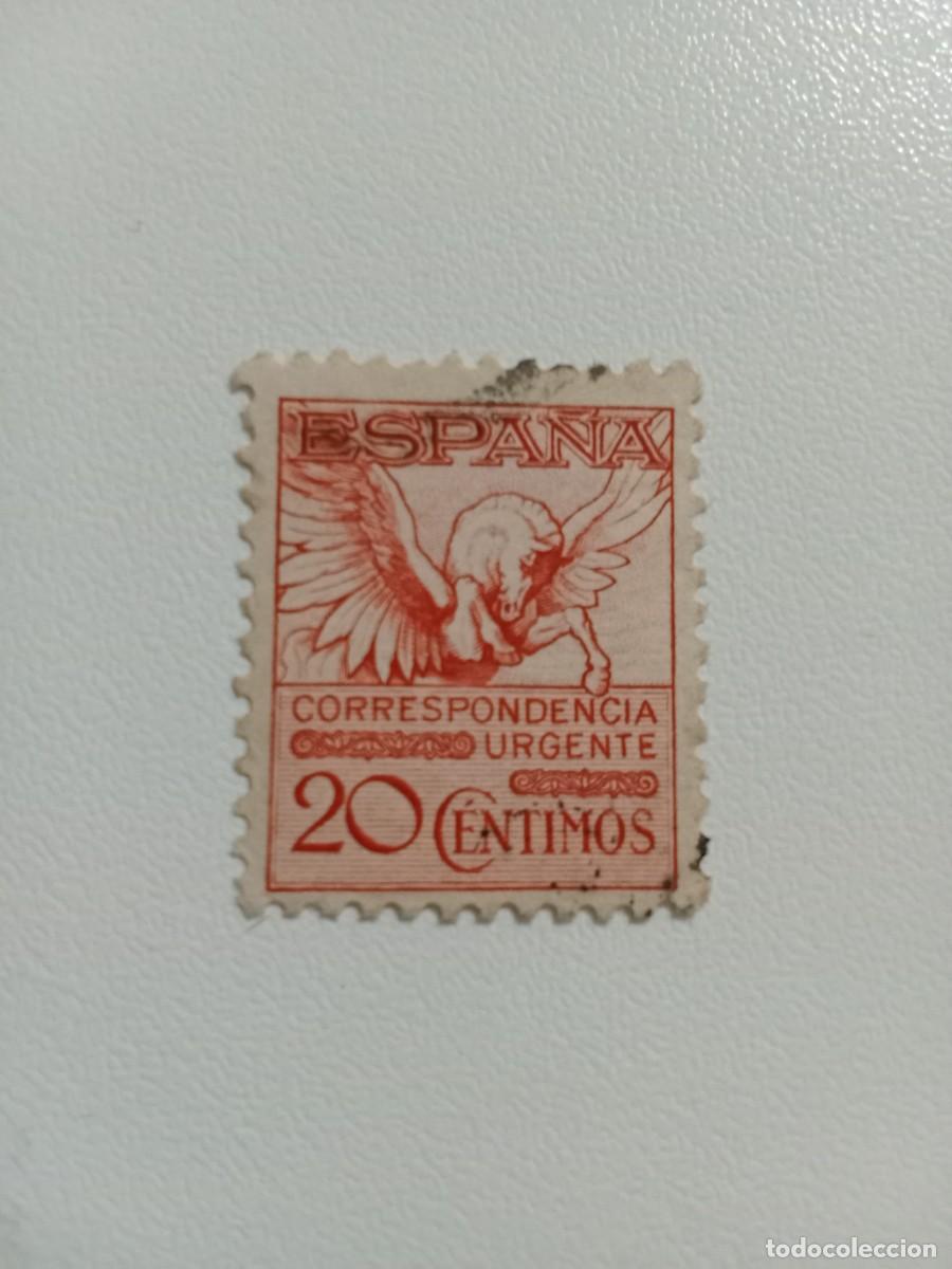 Sellos: ESPA&Ntilde;A A&Ntilde;O 1932, EDIFIL 676 USADO, PEGASO, NUMERACI&Oacute;N AL DORSO.