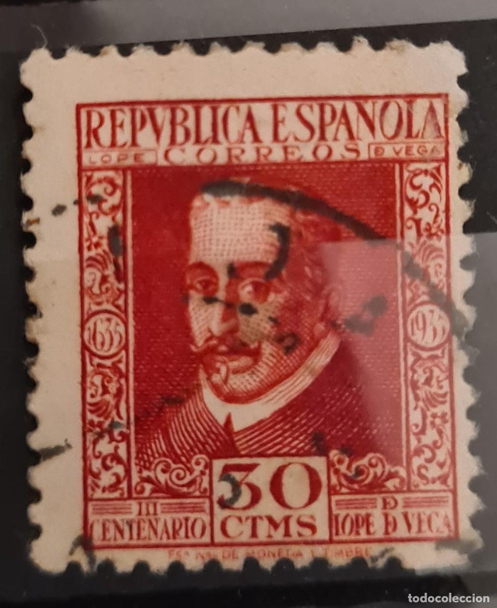 Sellos: Sello usado de Espa&ntilde;a 1935: V centenario de la muerte de Lope de Vega