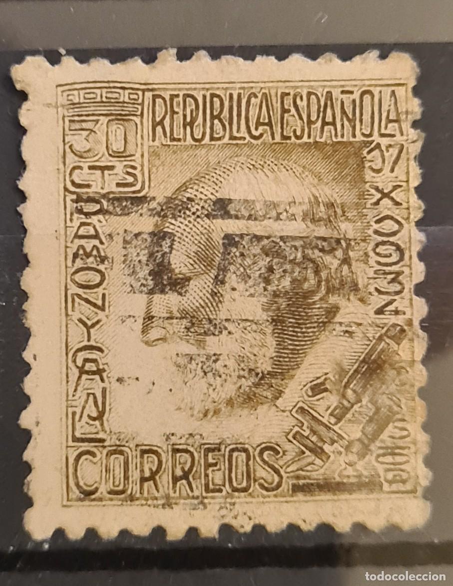 Sellos: Sello usado de Espa&ntilde;a 1934: muerte del fisi&oacute;logo Santiago Ram&oacute;n y Cajal