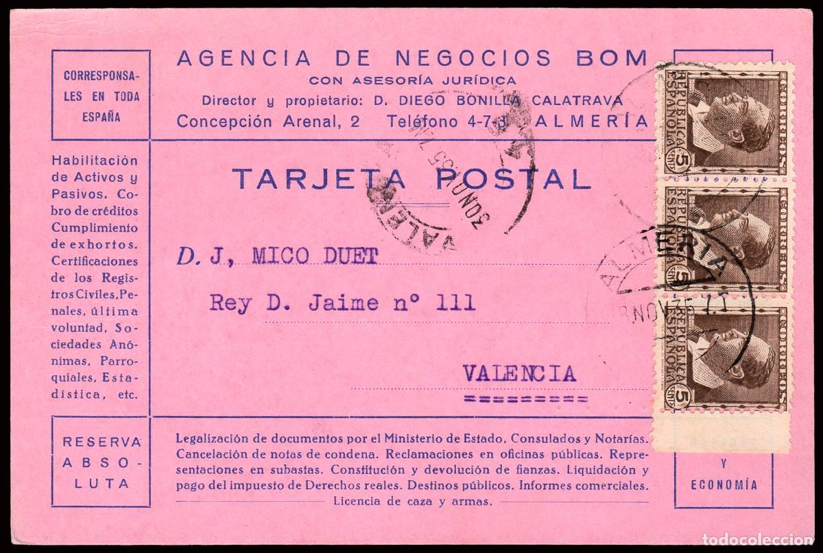 Sellos: Almer&iacute;a - Edi o TP 681(3) - Postal Mat &rdquo;Almer&iacute;a 28/Nov./35&rdquo;