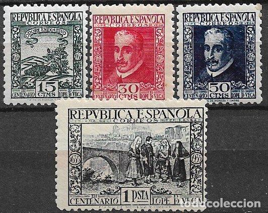 Sellos: Espa&ntilde;a. 1935 Centenario Lope de Vega, EDIFIL n&ordm; 690 a 693 * *