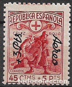Sellos: Espa&ntilde;a. 1938 Cruz Roja Espa&ntilde;ola, habilitado, EDIFIL n&ordm; 768 * *
