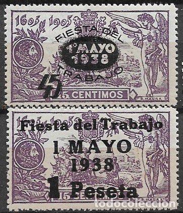 Sellos: Espa&ntilde;a. 1938 Fiesta del Trabajo, EDIFIL n&ordm; 761/ 2 *