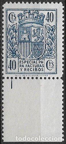 Sellos: Fiscales. 1937 Facturas y Recibos, EDIFIL n&ordm; 33 * *