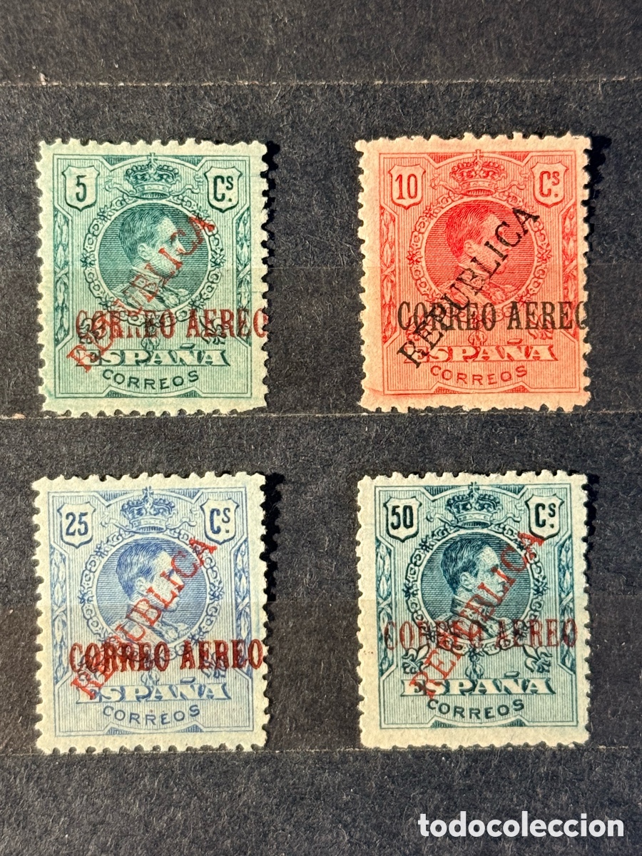 Sellos: Espa&ntilde;a. 1931. II Rep&uacute;blica. Emisiones locales republicanas. Barcelona. Edifil. 29/32. Nuevos MLH
