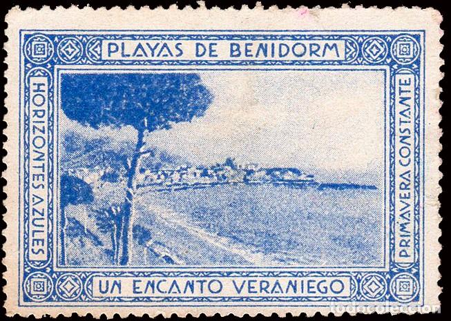 Sellos: Alicante - Vi&ntilde;etas - S/Cat * - &rdquo;Benidorm - Playas - Primavera constante..&rdquo;
