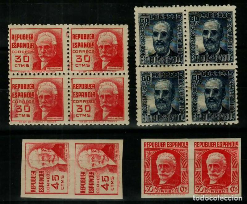 Sellos: FA5042. 1936, Cifra y personajes, bloques y parejas de valores de esta emision, NUEVOS